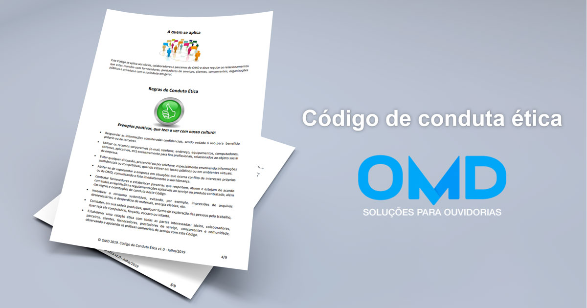 A OMD e seu Código de Conduta Ética